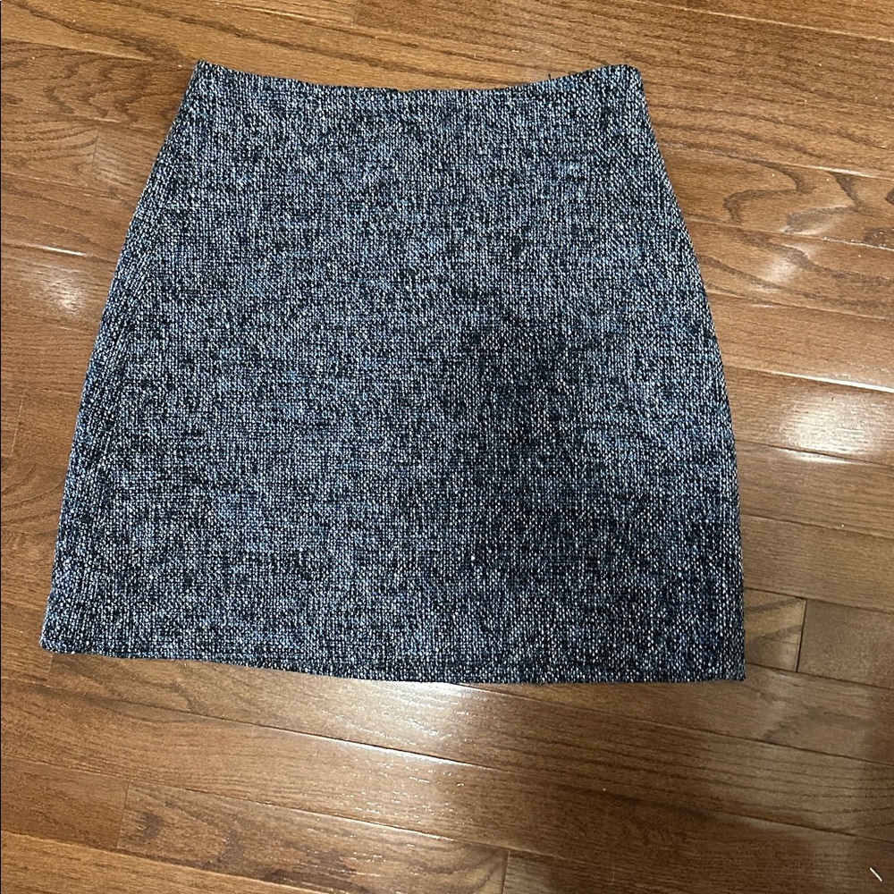 LOFT blue and Gray A-Line Skirt